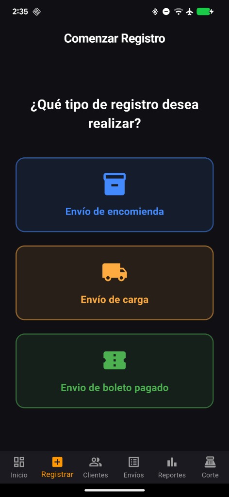 Formulario de registro de clientes en Wendelyn App
